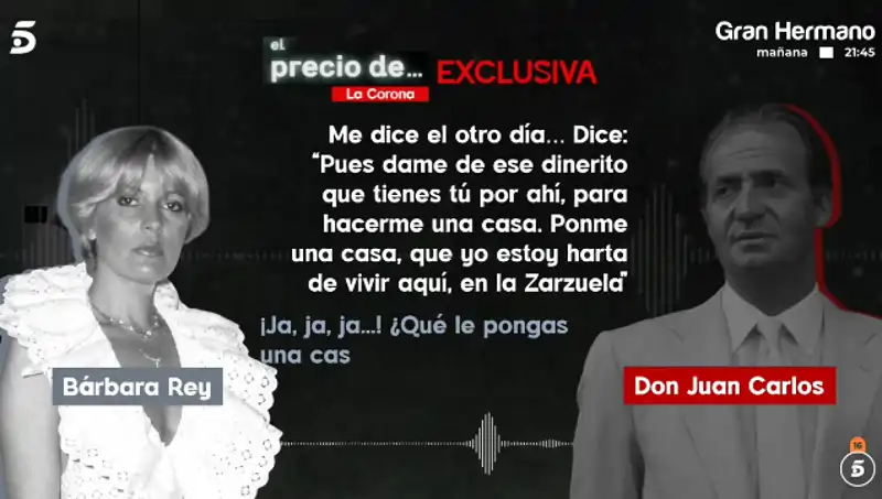 El audio de Bárbara Rey y el rey Juan Carlos en exclusiva de 'El precio de..'
