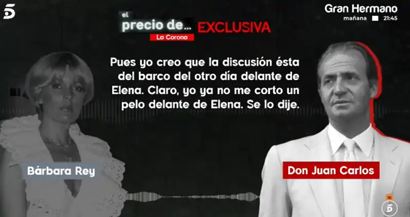 El audio del rey Juan Carlos y Bárbara Rey donde hablan de la reina Sofía