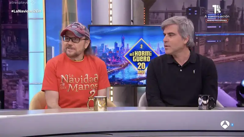 Santiago Segura y Ernesto Sevilla hablan de la ausencia de Pablo Chiapella en 'El Hormiguero'