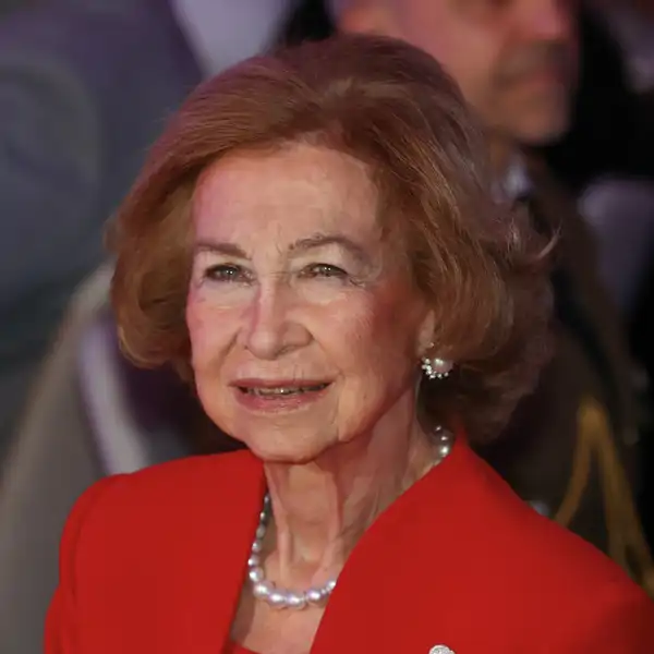 La Reina Sofía durante la entrega del Premio Internacional Príncipe Talal para el Desarrollo Humano celebrado en Madrid.