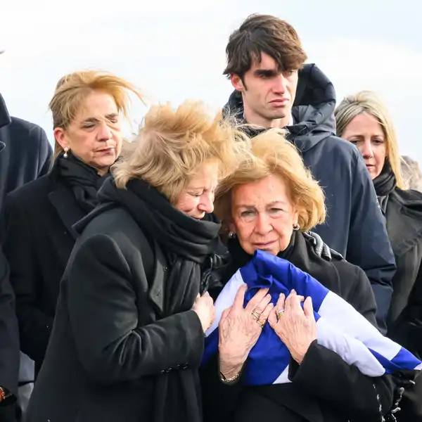 La Familia Real en el sepelio de Irene de Grecia