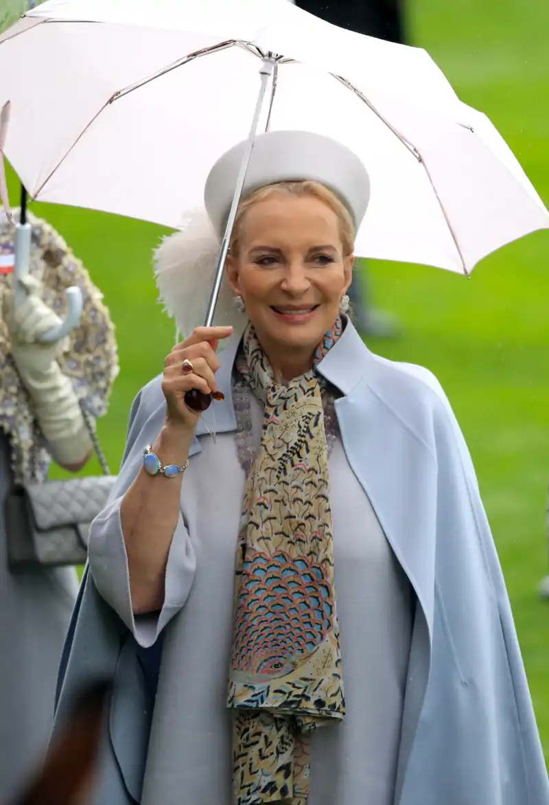 Michael de Kent, vestida de azul durante la celebración de Royal Ascot