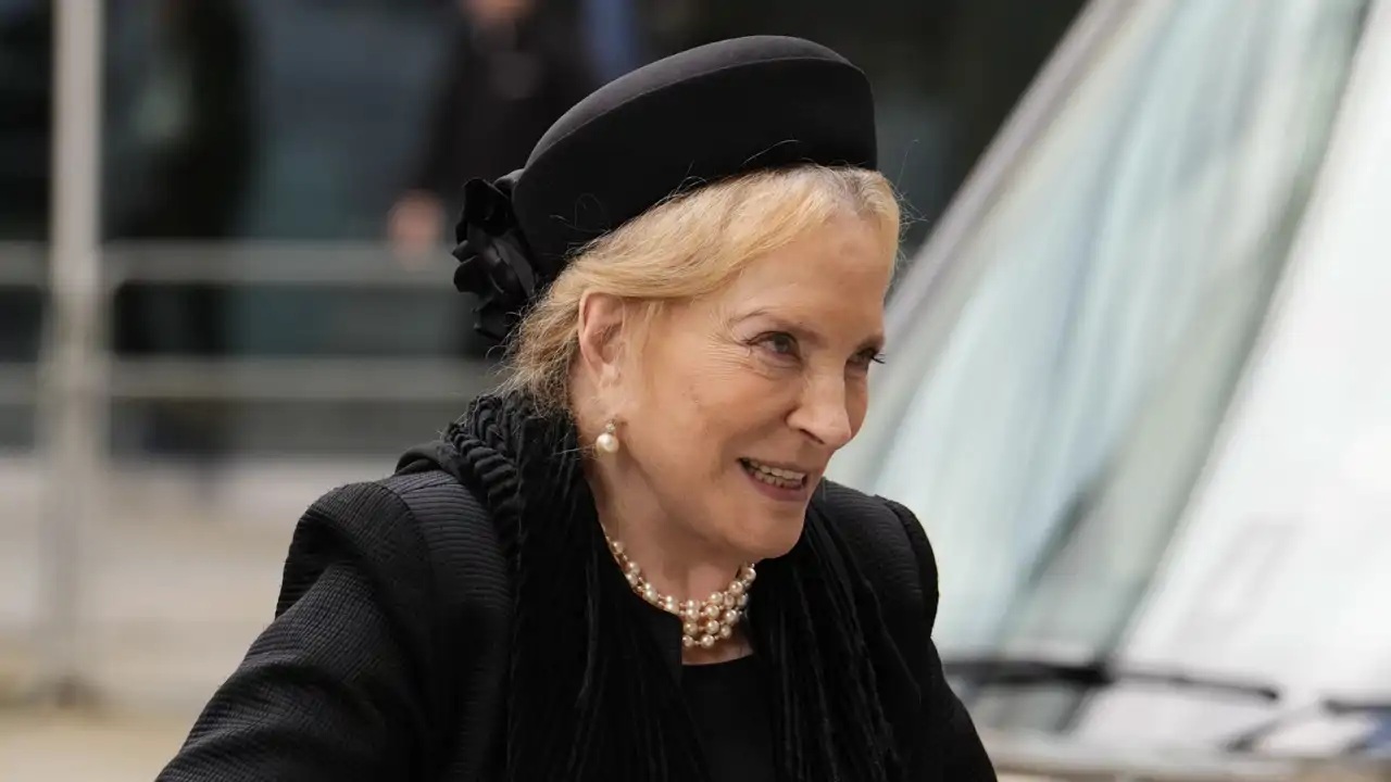 Michael de Kent, vestida de luto durante el funeral de la duquesa de Kent