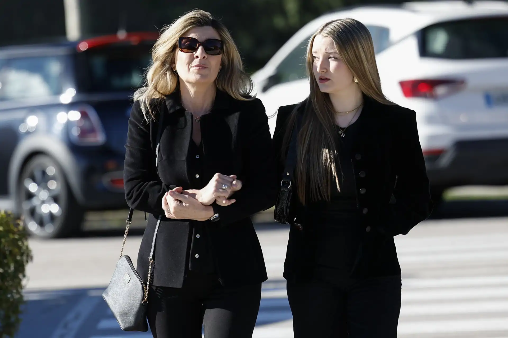 Natalia Guillén Cuervo a su llegada al Tanatorio de la Paz