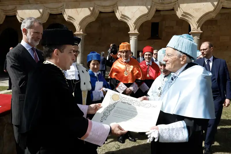 El Rey Felipe en Salamanca junto a Sergio Mattarella