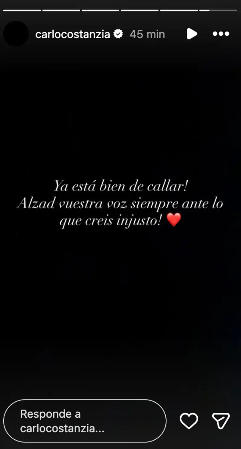 Carlo Costanzia, tajante en sus redes sociales