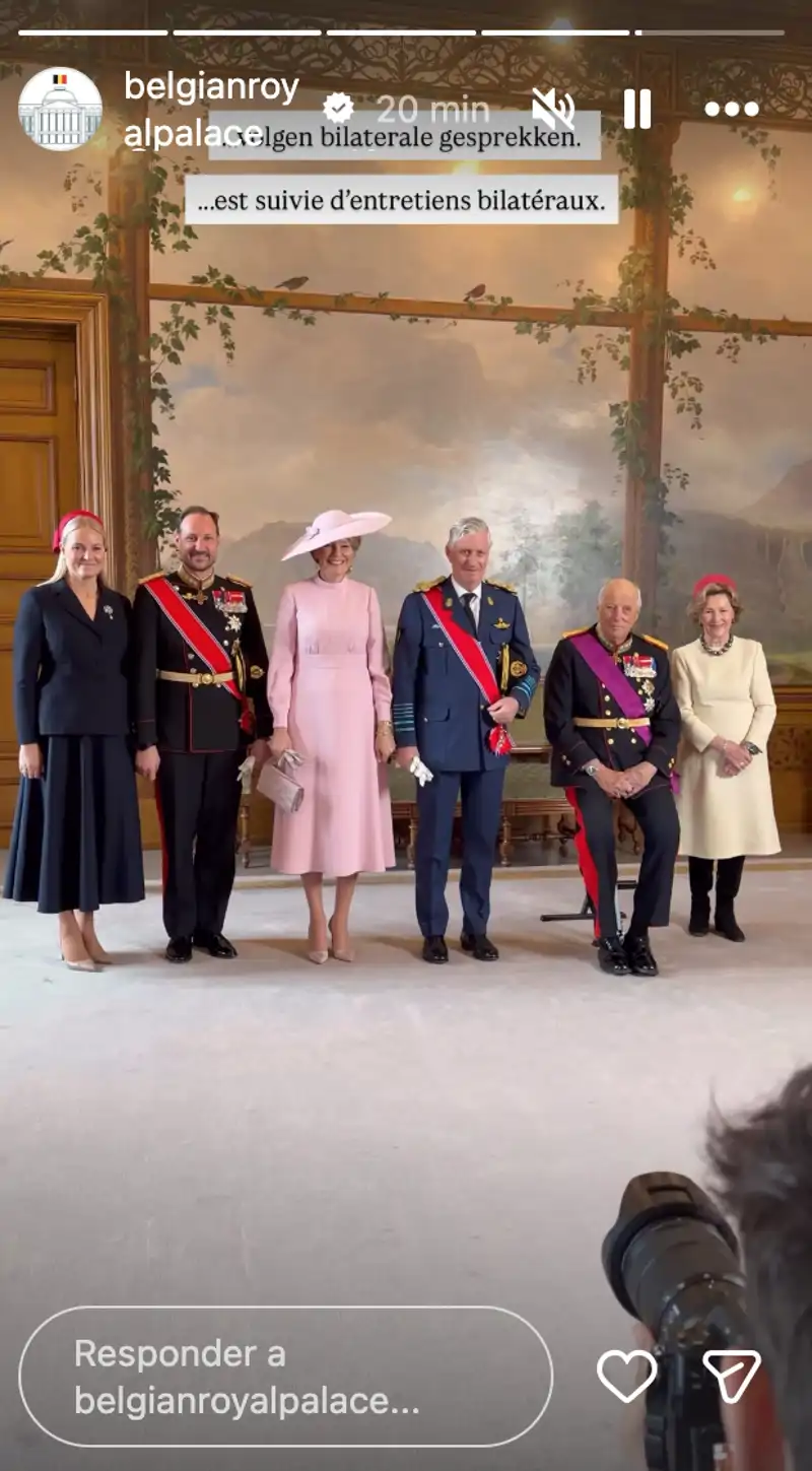 Los Reyes de Bélgica junto a los Reyes y Príncipes herederos de Noruega