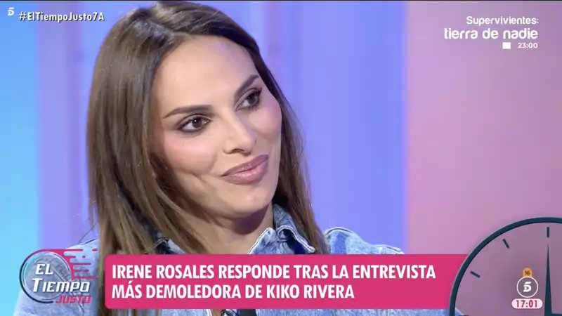 Irene Rosales en su primer día en 'El tiempo justo'