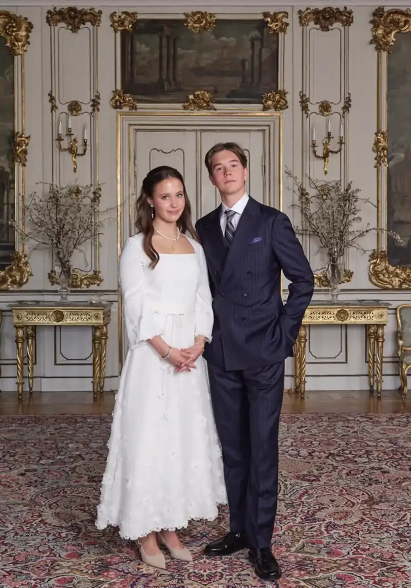 Los príncipes Vincent y Josephine durante su Confirmación