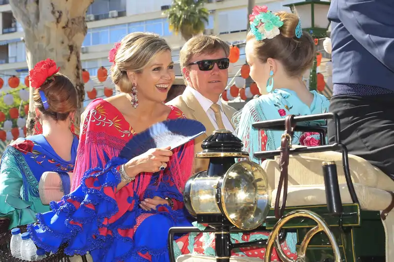 Máxima y Guillermo de Holanda en la Feria de Abril en 2019