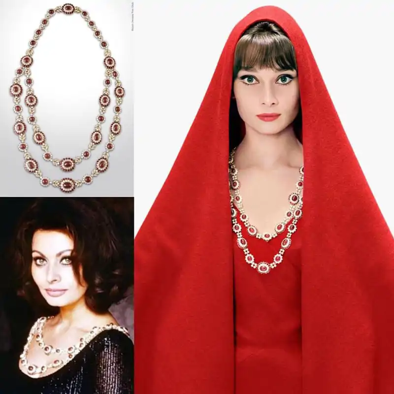 El collar de Van Cleef&Arpels lucido por Sophia Loren y Audrey Hepburn