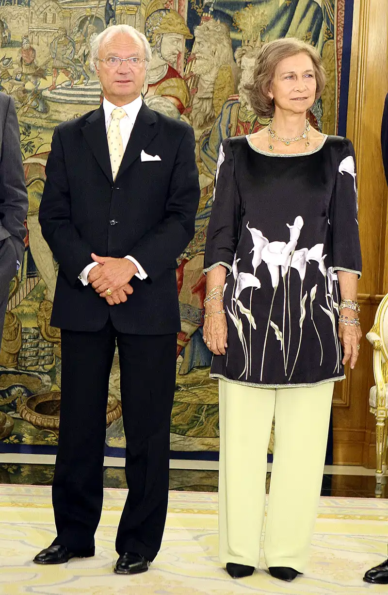 La Reina Sofía junto al Rey Carlos Gustavo de Suecia