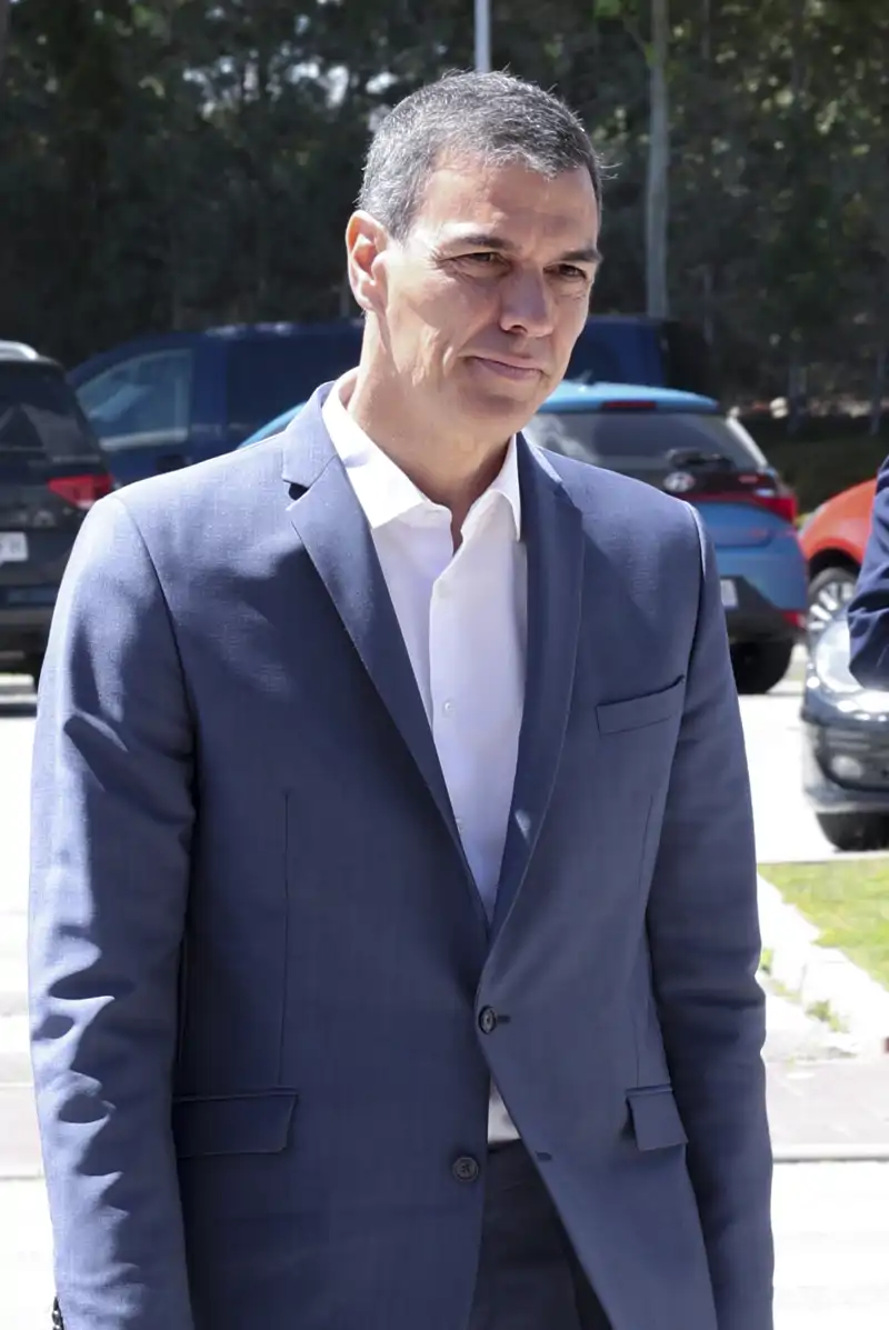 Pedro Sánchez en el funeral de Soledad Gallego en Madrid