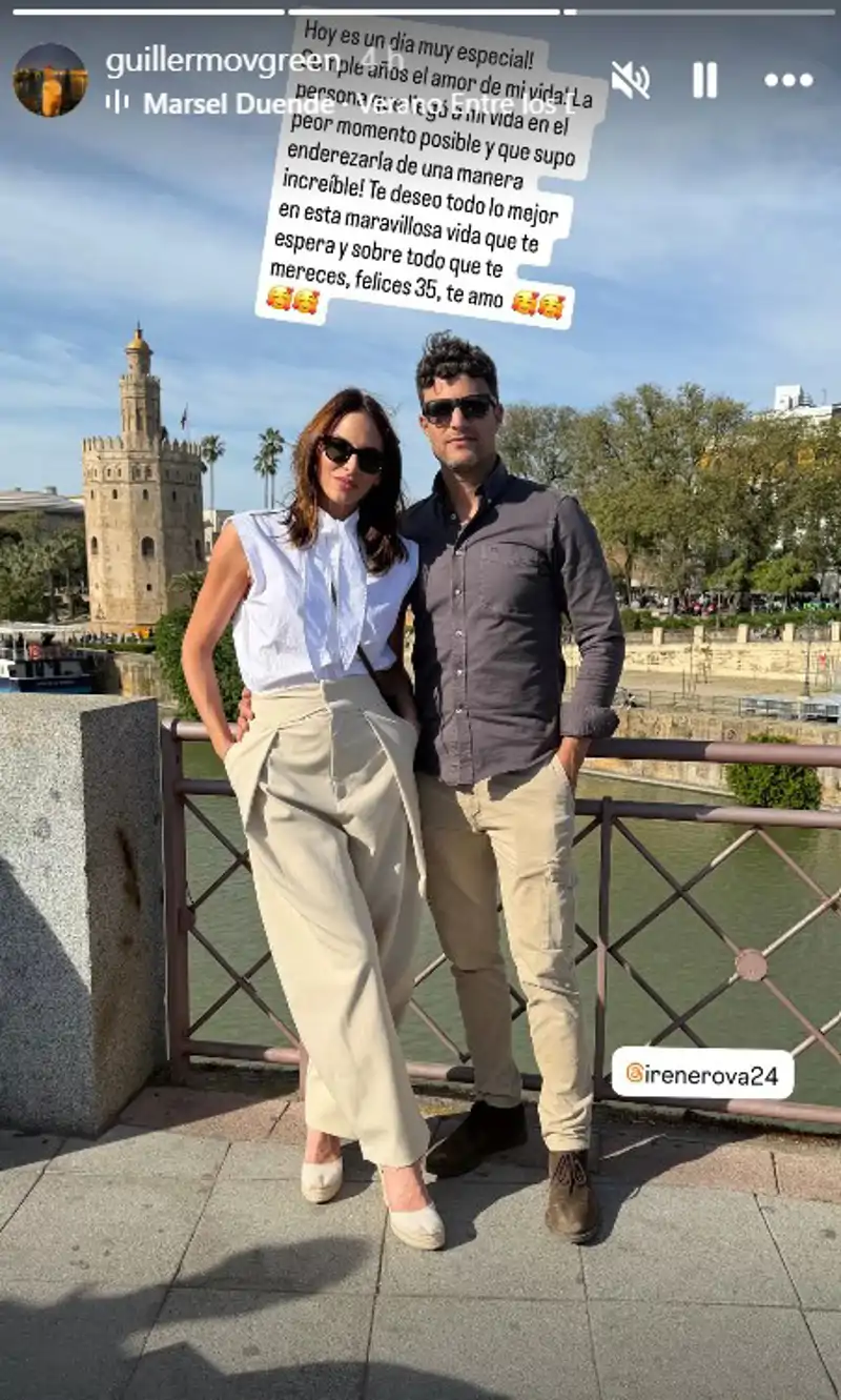 Guillermo ha querido tener un emotivo gesto con Irene Rosales el día de su 35 cumpleaños y ha compartido un texto cargado de significado.