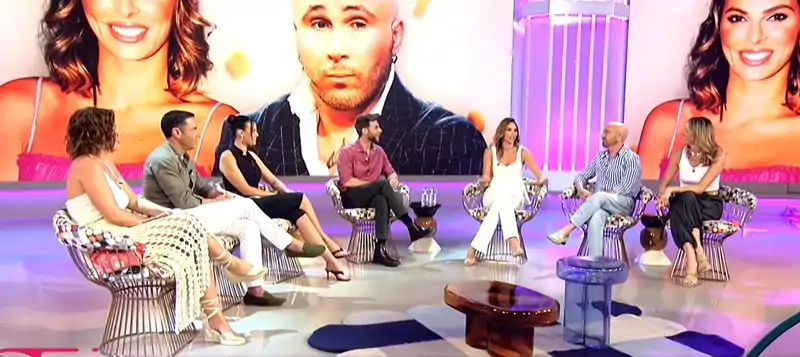 Irene Rosales en el plató de 'El tiempo justo' tras salir a la luz su campaña publicitaria.