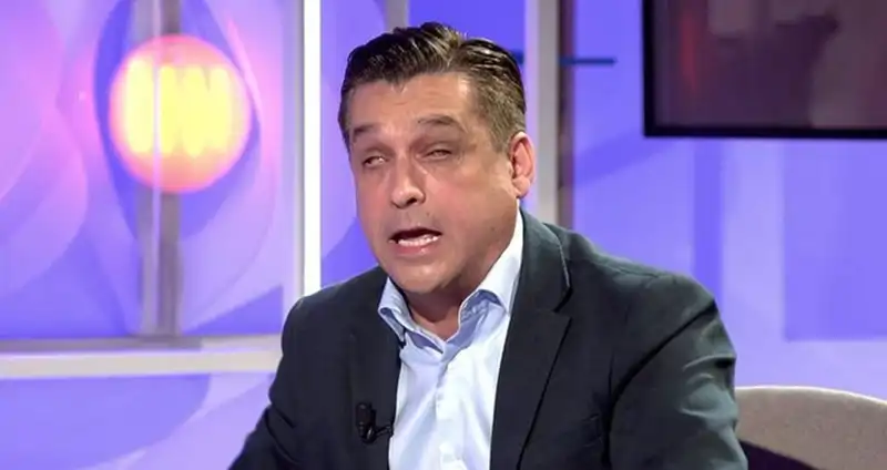 José Manuel Saborido, cuñado de Joaquín Sánchez, en un programa de Televisión