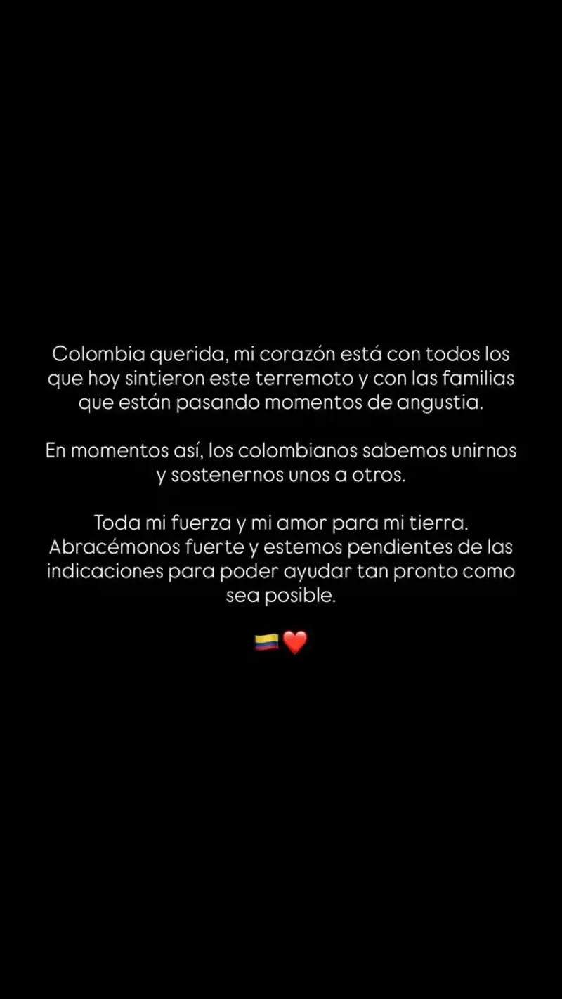 El mensaje de Shakira.