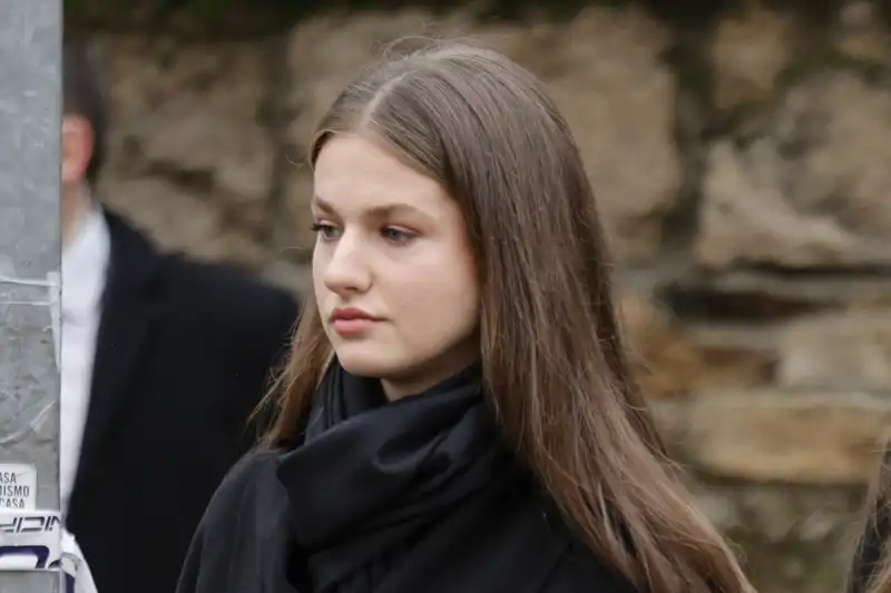 La princesa Leonor, en enero de 2026 en el funeral de Irene de Grecia.