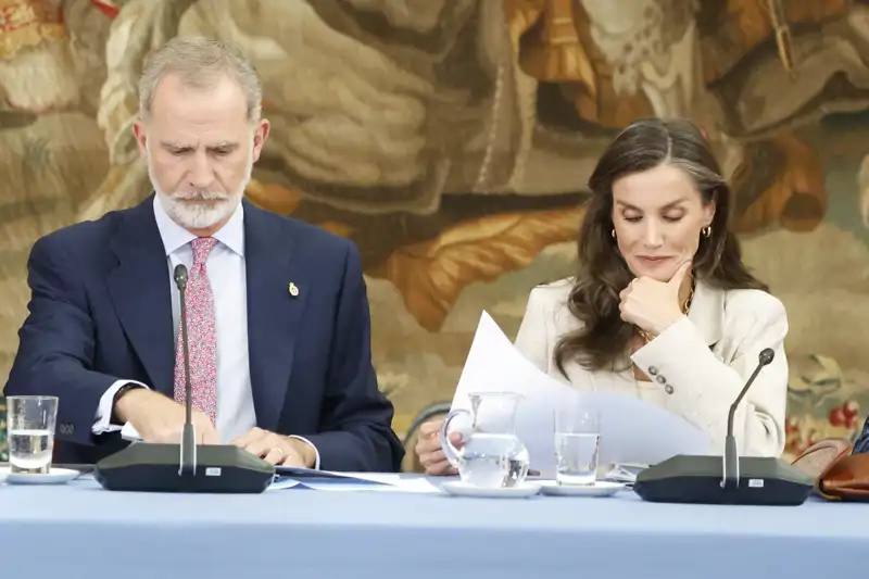 Los Reyes Felipe VI y Letizia en la reunión anual con los miembros del Patronato de la Fundación Princesa de Asturias