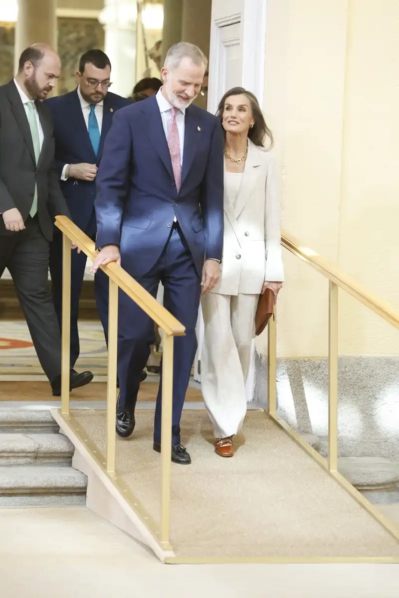 Los Reyes Felipe VI y Letizia en la reunión anual con los miembros de los Patronatos de la Fundación Princesa de Asturias.
