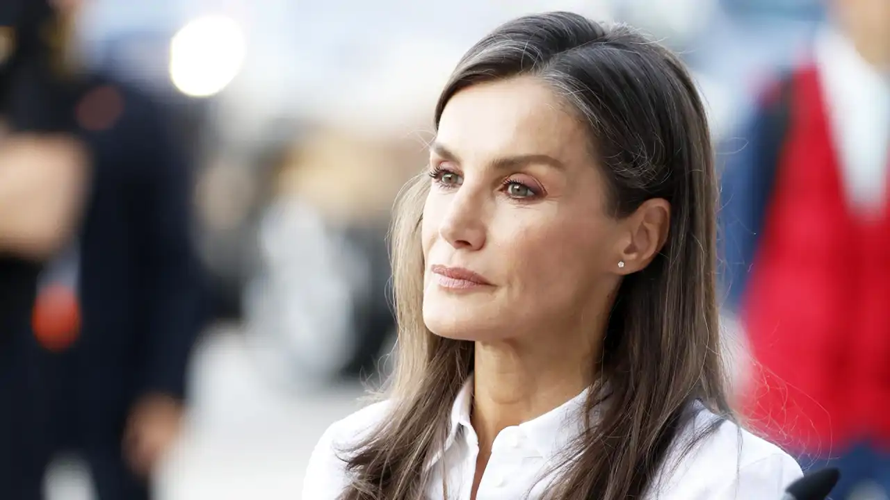 La Reina Letizia en el aeropuerto de Madrid