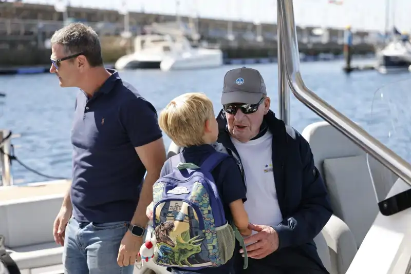 El Rey Juan Carlos, en las regatas de Sanxenxo en septiembre de 2026.