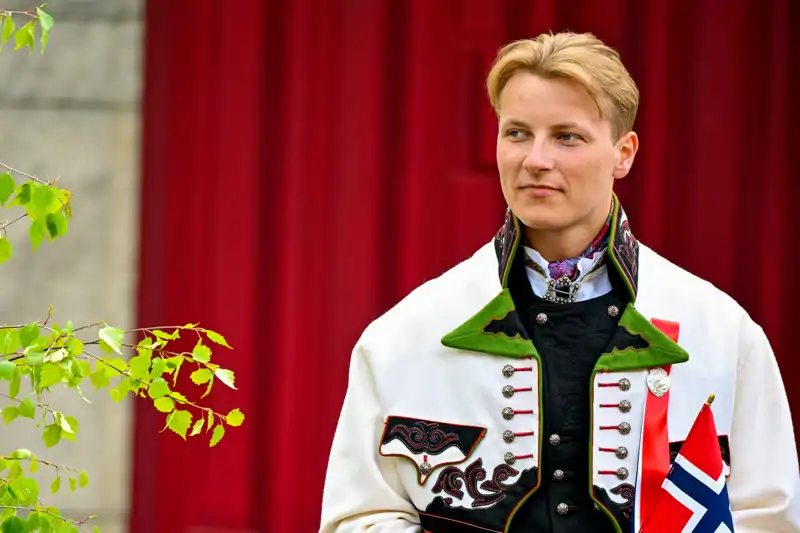 Sverre Magnus, hijo de Haakon y Mette-Marit, durante el Día Nacional de Noruega