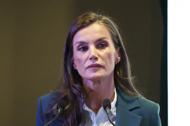 La Reina Letizia durante su discurso con motivo del Día de la Salud Mental.