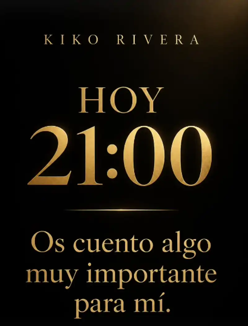 Kiko RIvera anuncia que dará una noticia. 