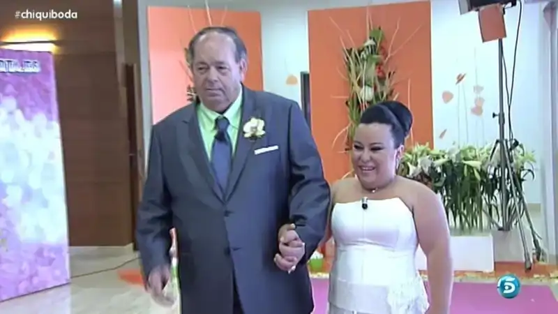 Chiqui junto a su padre