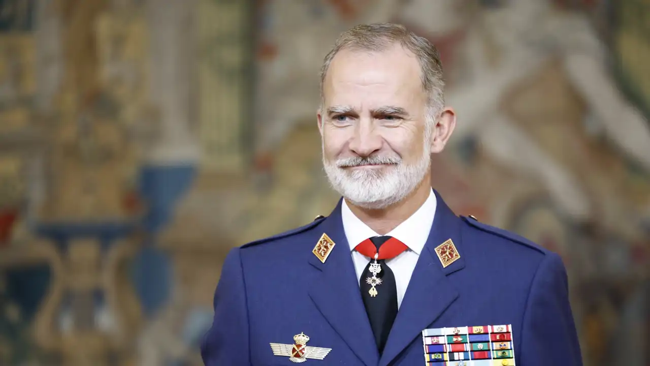 Felipe VI preside una audiencia con uniforme de gala en Madrid